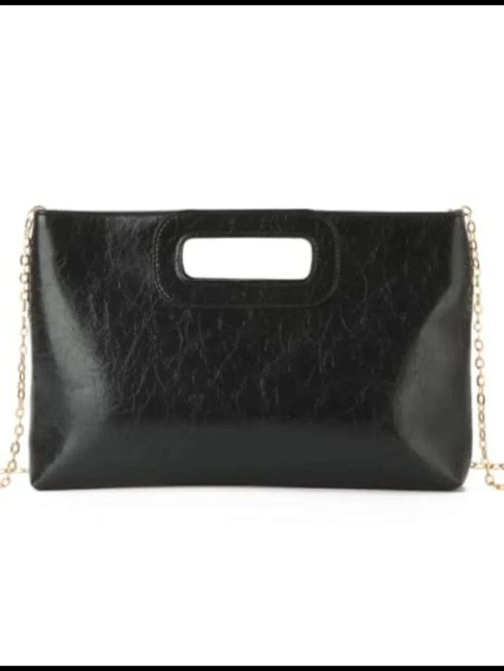 PU Leather Evening Clutch with Chain Detachable Crossbody Wedding Bag